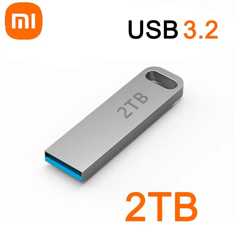 Pendrive Xiaomi 2TB USB 3.2 Flash Drives de Metal de Alta Velocidade // 1TB 512GB Unidade USB Portátil À Prova D'água Disco Flash de Memória Nova Chegada