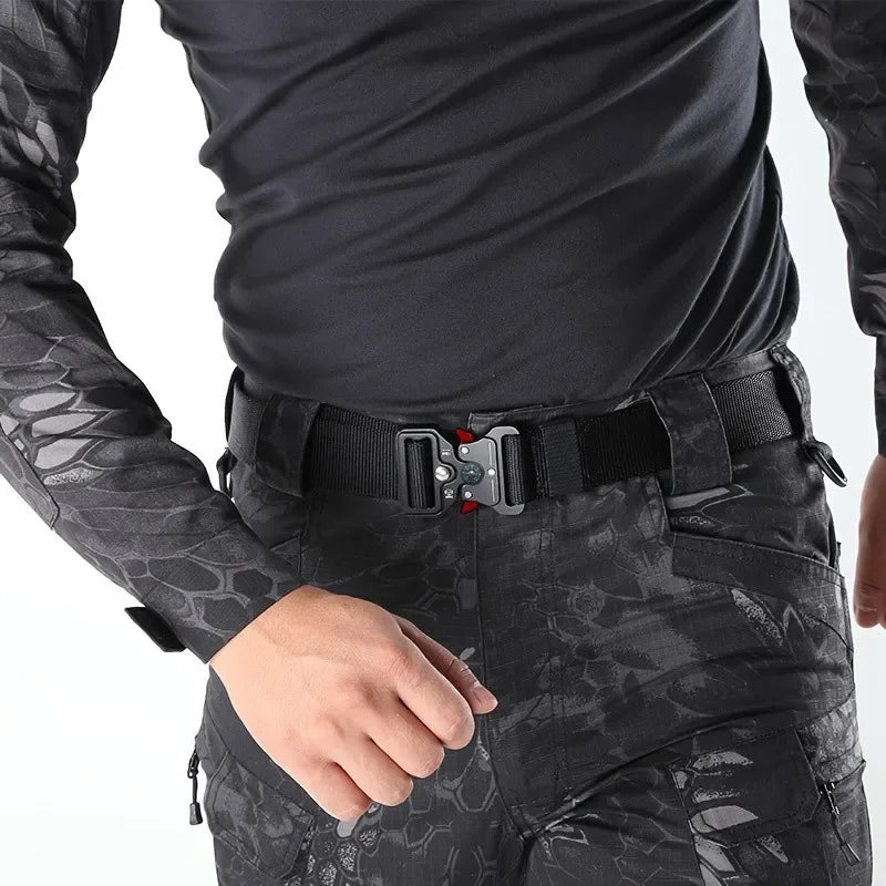 Cinto Tático Genuíno de Liberação Rápida // Cinto Militar // Acessórios Esportivos de Nylon Macio // Unissex