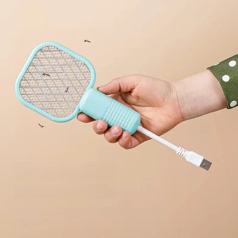 Mata-mosquitos elétrico recarregável, mata-insetos portátil para camping, áreas externas, casa, mata instantaneamente, carregamento USB, seguro para crianças