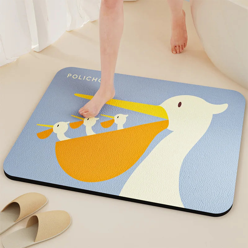 Tapete de Banheiro Superabsorvente // Tapete de Banho // Tapete de Chão // Secagem Rápida // Antiderrapante // Carpete Sanitário Lavável