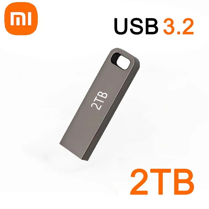 Pendrive Xiaomi 2TB USB 3.2 Flash Drives de Metal de Alta Velocidade // 1TB 512GB Unidade USB Portátil À Prova D'água Disco Flash de Memória Nova Chegada