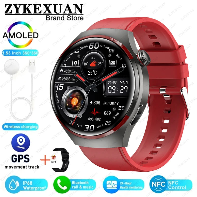 Novo Relógio Inteligente HUAWEI Watch 4 PRO 2025 Unissex // Tela AMOLED HD // Chamada Bluetooth // GPS, NFC // Frequência Cardíaca // Esportivo