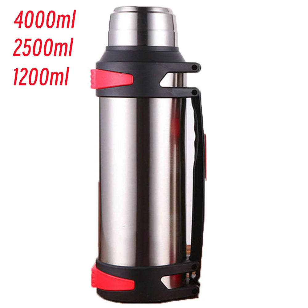 Garrafa Térmica de Aço Inoxidável c/ Grande Capacidade // Garrafa Térmica c/ Isolamento a Vácuo p/ Água // Para Viagens ao Ar Livre // Para Manter Aquecido Também