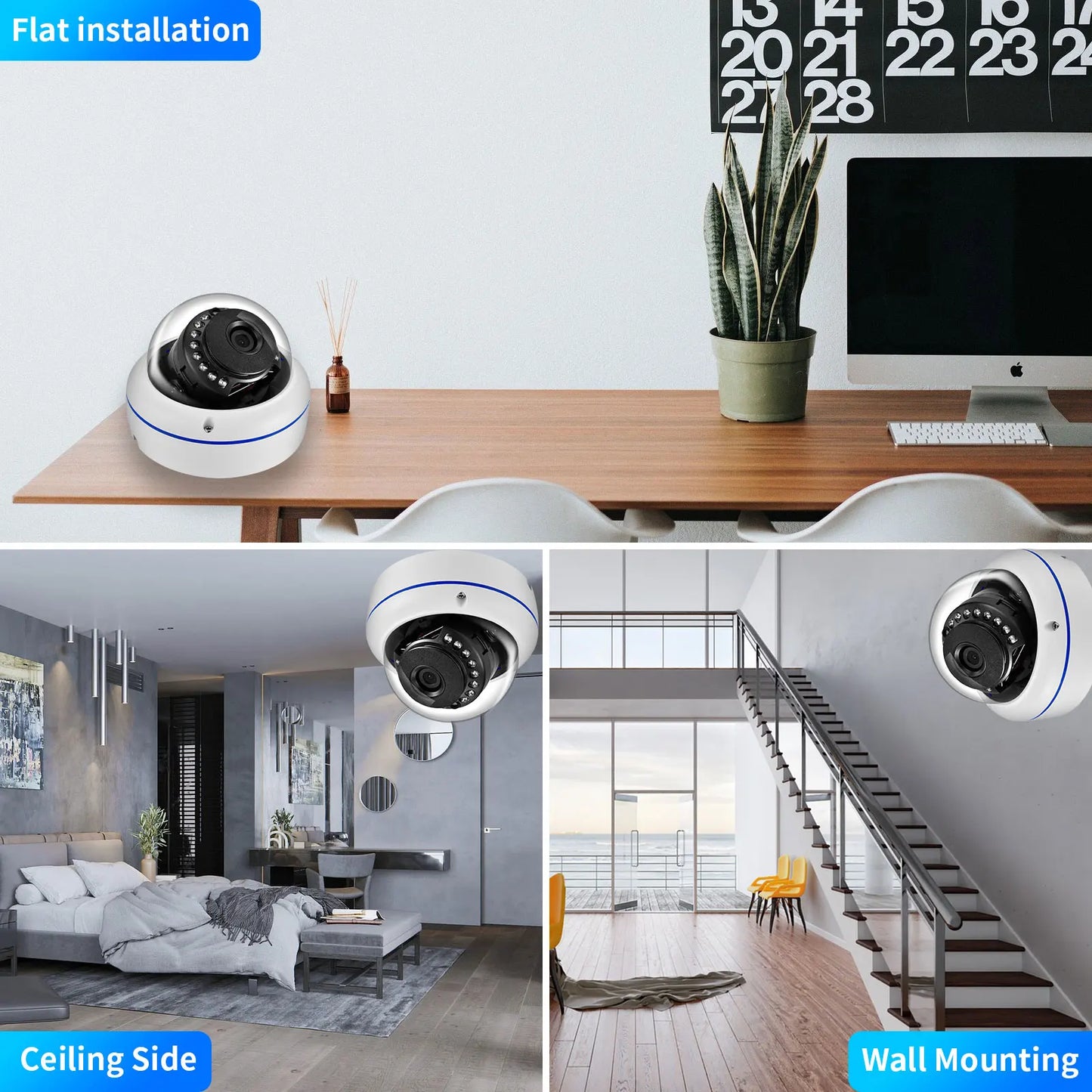 Câmera Gadinan AHD 1080P 720P 5MP // 2,8 mm Lente Dome // Proteção de Segurança // À Prova D'água // Ambientes Externos e Internos // Visão Noturna // Detecção de Movimento // Câmera CCTV