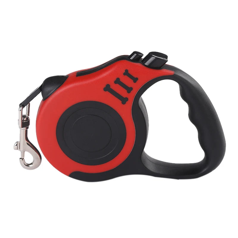Coleira Retrátil Automática e Durável de Nylon Forte p/ Cães // De 3m e 5m // Para Cães Pequenos, Médios e Grandes // Suprimentos p/ Animais de Estimação