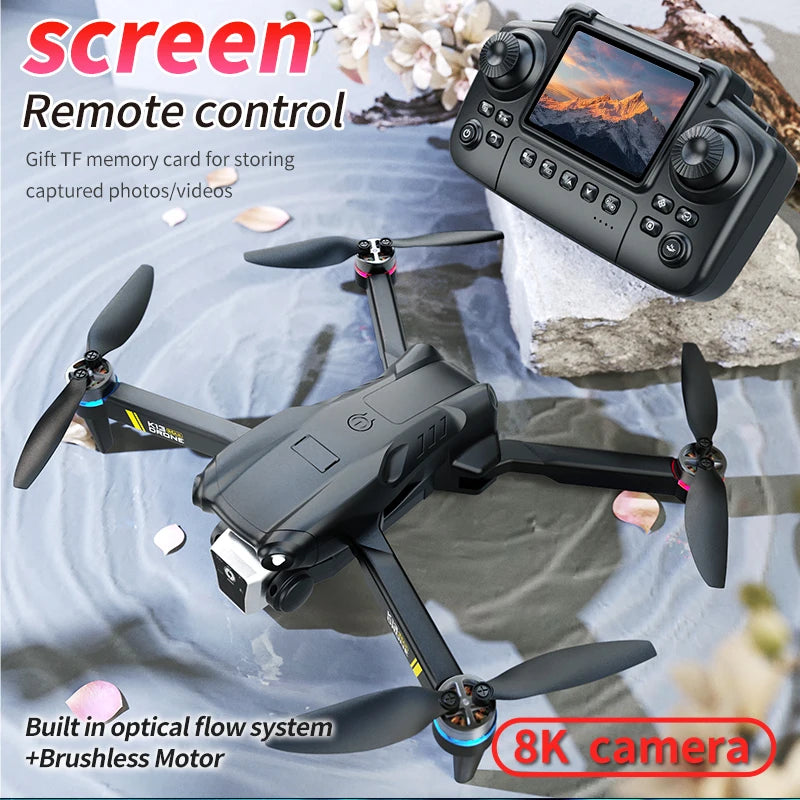 Drone Profissional K13MAX RC 8K HD Câmeras // WIFI FPV // Altura Segurar Gesto // Fotografia // Quadricóptero Dobrável // Tela Controle Remoto GIF