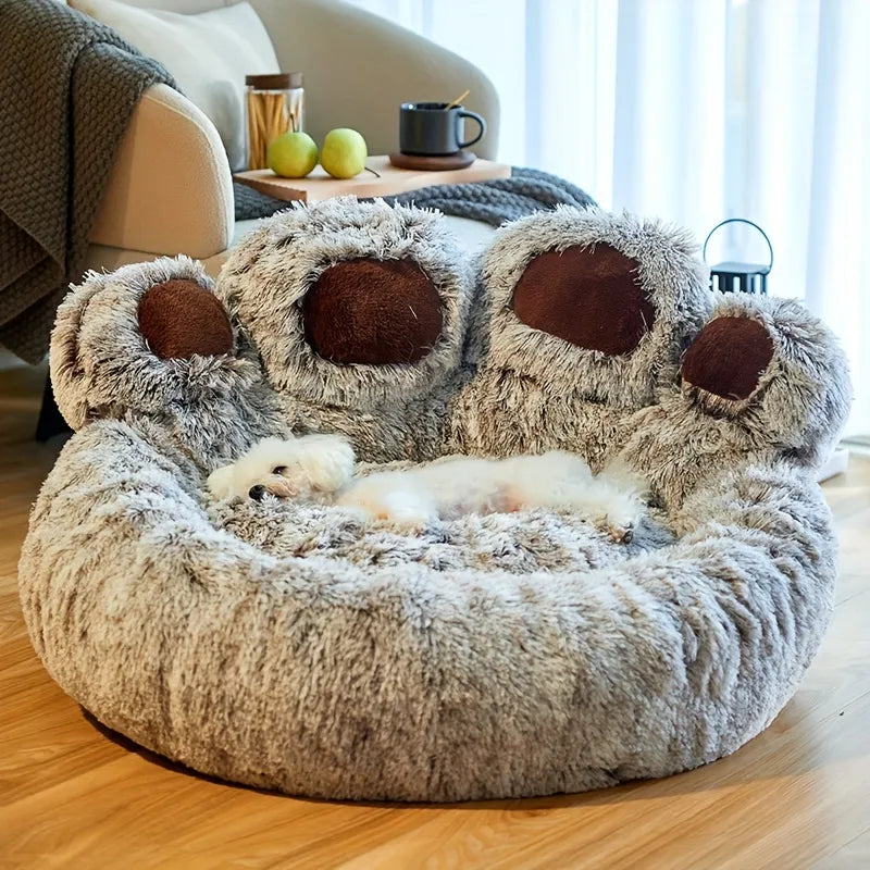 Cama para cachorro e gato Dog Bed Cat BeiYu Pet // Sofá Fofo em Formato de Pata de Urso // Super Confortável, para Animais de Estimação