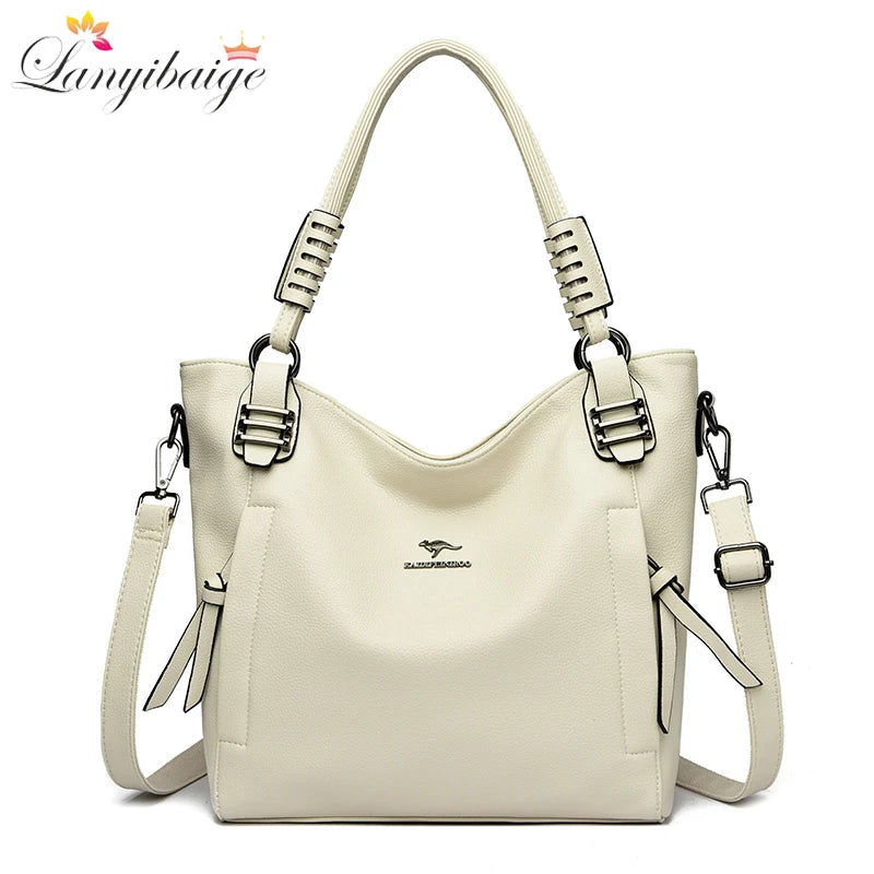 Bolsa de Couro Genuíno Macio de Luxo // Bolsa Mensageiro Transversal de Ombro // Bolsa de Couro de Vaca, Cor Sólida