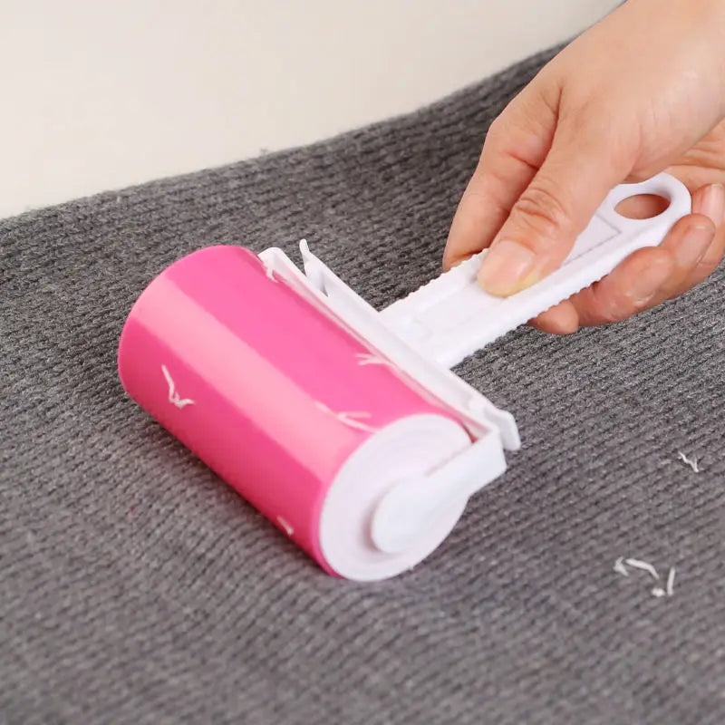 Rolo Adesivo p/ Roupas Laváveis // Reutilizável / Portátil p/ Limpeza Doméstica // Removedor de Pelos de Animais de Estimação // Rolo Adesivo p/Carpetes / Cama / Sofá