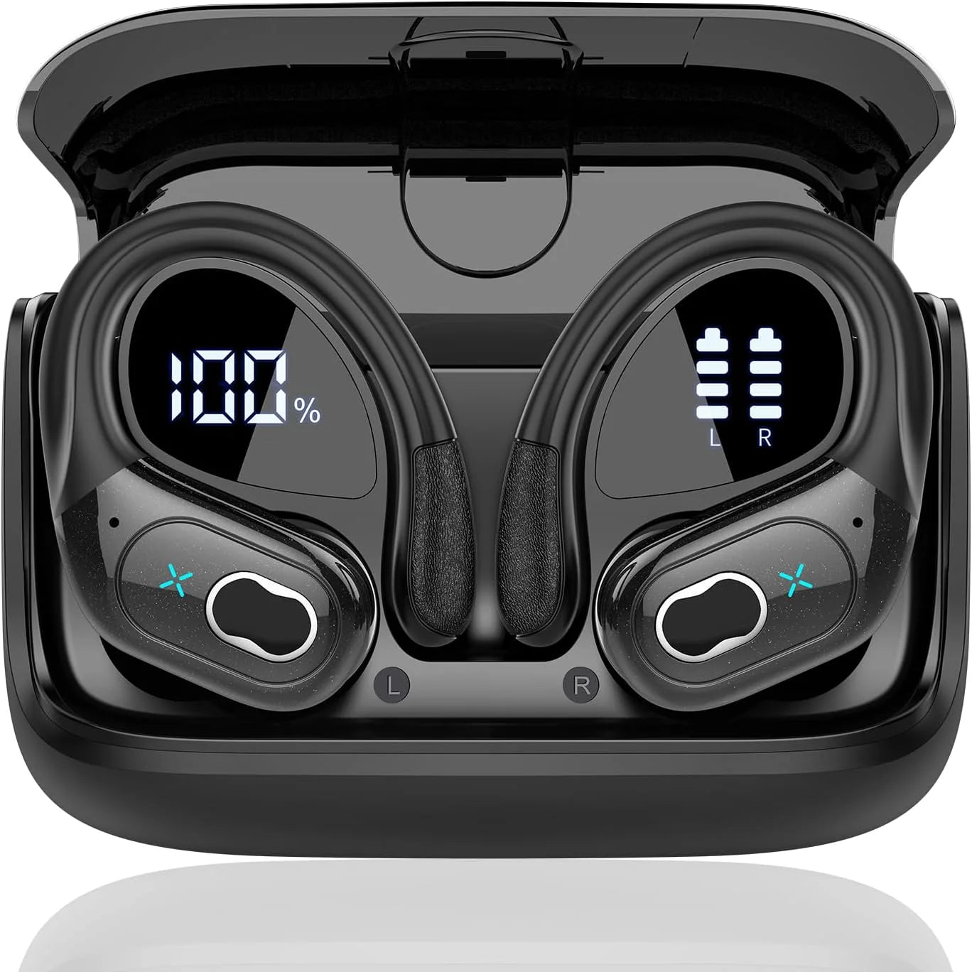Fones de Ouvido Esportivos TWS Bluetooth 5.4 HIFI Bass // Fones de Ouvido s/ Fio // LED Touch // Fone de Ouvido Viva-Voz c/ Cancelamento de Ruído // Fone de Ouvido à Prova d'água