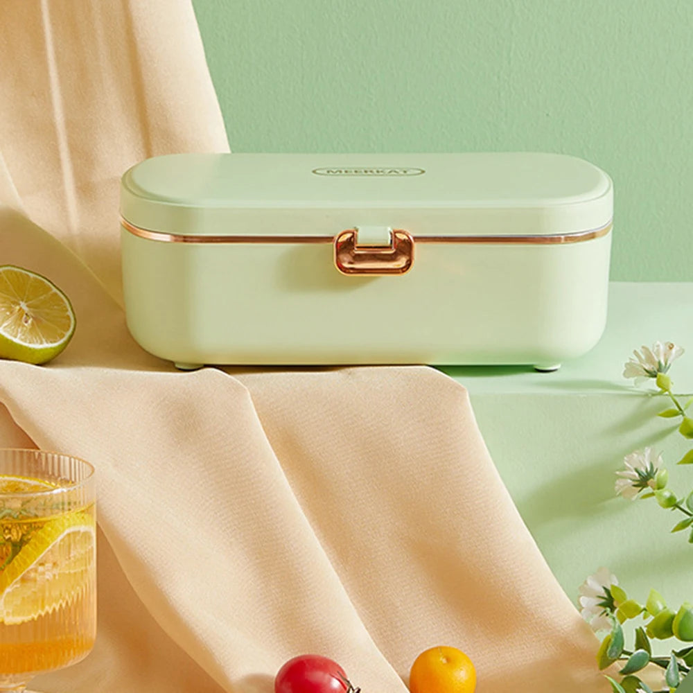 Lancheiras térmicas de escritório, lancheiras elétricas portáteis, caixa bento com aquecimento sem água, aquecedor de alimentos de aço inoxidável
