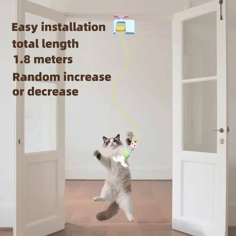Brinquedo p/ Gatos Totalmente Automático // Brinquedo Divertido p/ Gatos // Bola Interativa p/ Gatos / Com Porta Suspensa e Movimento Irregular