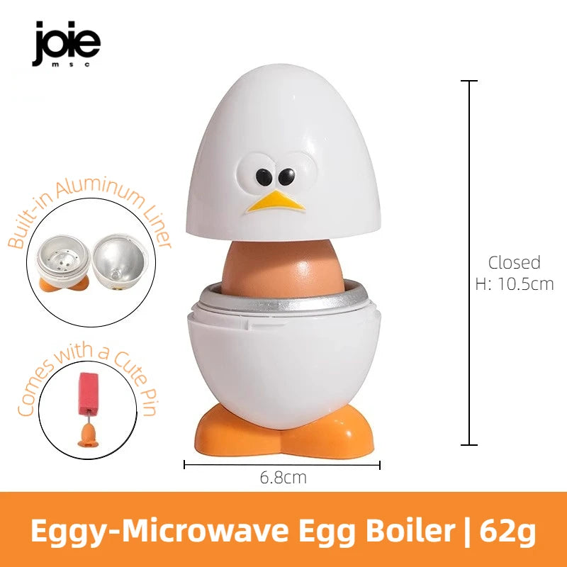 Joie Microondas Egg Boiler eggy // Microondas Egg Poachers // Fogão Vaporizador // Caixa para Ovos de Galinha e Codorna // Utensílios de Cozinha para Ovos
