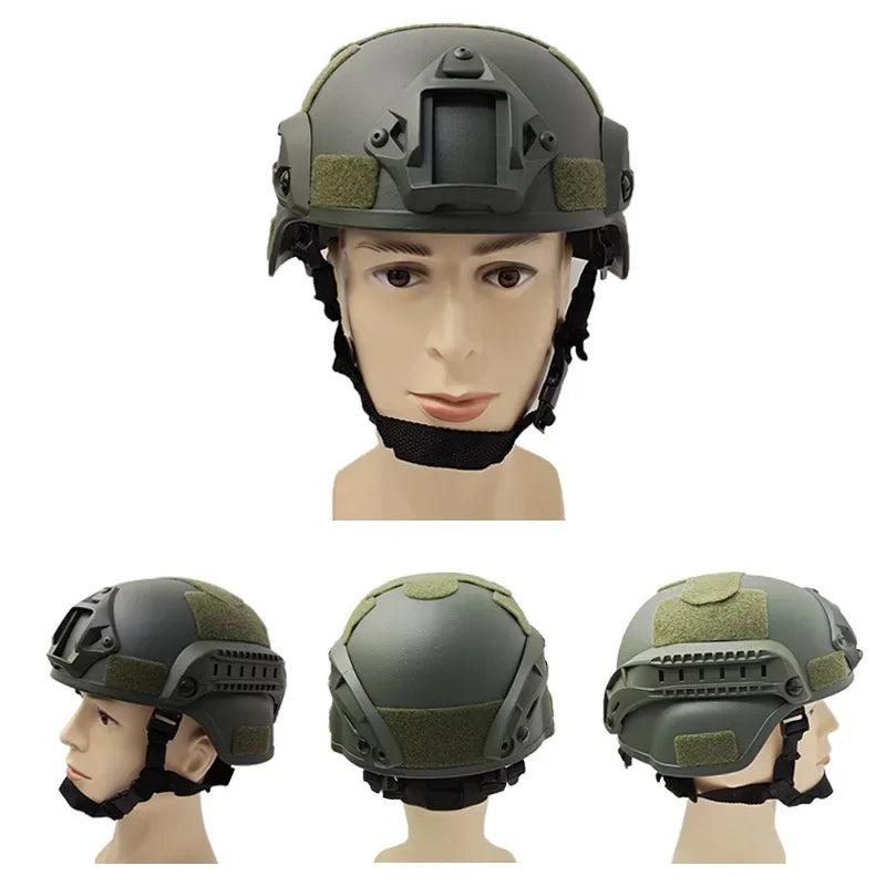Equipamento de Proteção para Equitação // Capacete de Proteção FAST Helmet MICH2000 Airsoft MH // Capacete Tático Outdoor Tactical Painball CS SWAT