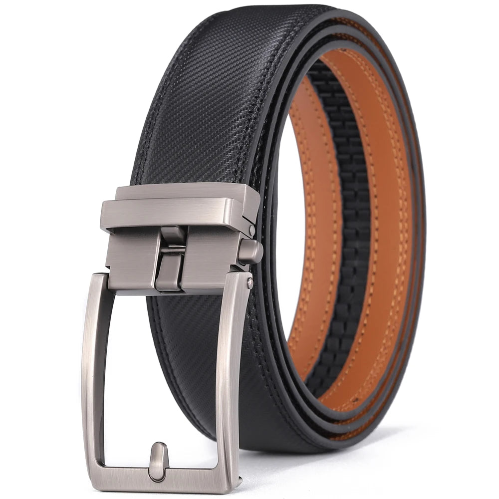 Click Belts Cintos p/ Homens Marca de Luxo // Designer da Moda // Fivela Automática // Cinto Masculino / 3.5 cm de Largura