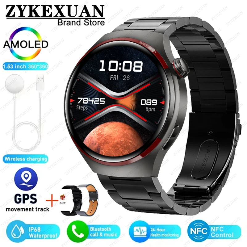Novo Relógio Inteligente HUAWEI Watch 4 PRO 2025 Unissex // Tela AMOLED HD // Chamada Bluetooth // GPS, NFC // Frequência Cardíaca // Esportivo