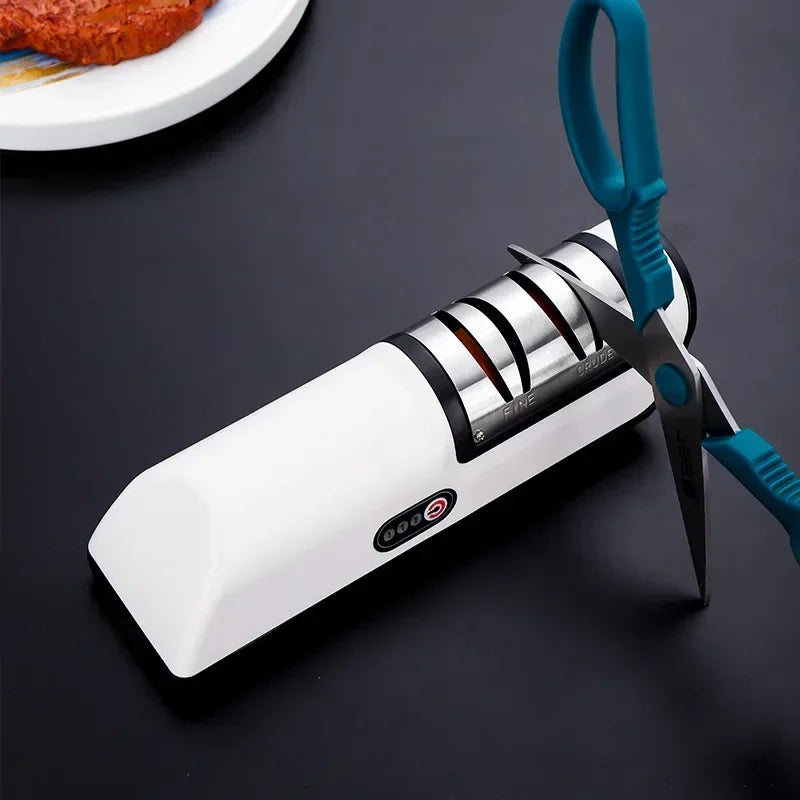 Afiador de Facas Elétrico de Cozinha Multifuncional Automático // Profissional 4 Engrenagens // Afiador de Facas Elétrico // Acessórios de Cozinha