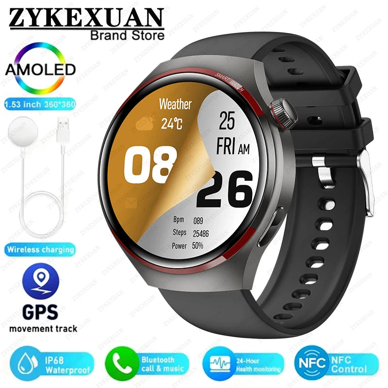 Novo Relógio Inteligente HUAWEI Watch 4 PRO 2025 Unissex // Tela AMOLED HD // Chamada Bluetooth // GPS, NFC // Frequência Cardíaca // Esportivo