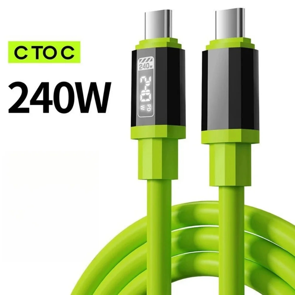 Carregador 6 em 1 de 240 W c/ Carregamento Rápido PD // Compatível c/ IPhone, Samsung e Xiaomi // Com Plugues UE/EUA.