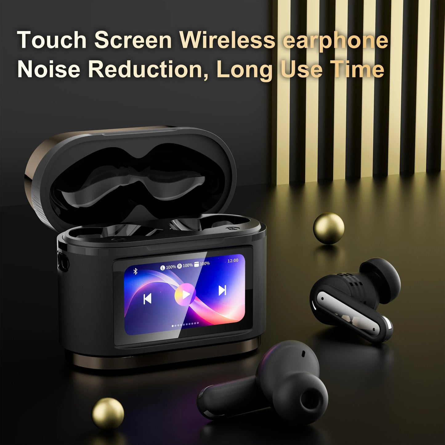 Fones de Ouvido Bluetooth Xiaomi True Wireless BD2 ANC // Com Cancelamento de Ruído // ENC c/ Display Digital e Microfone Integrado // Fones de Ouvido Estéreo de Alta Fidelidade