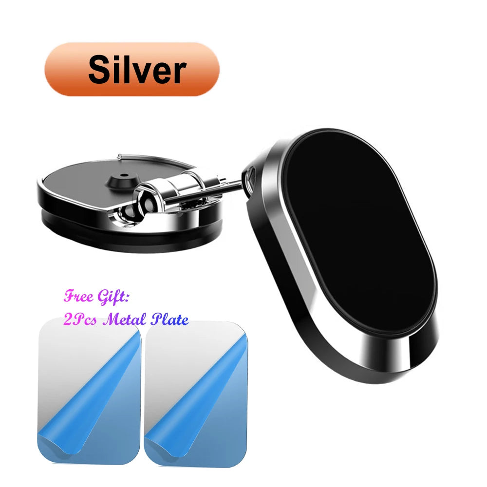 Suporte Magnético p/ Telefone de Carro // Suporte Dobrável p/ Painel // Suporte de Navegação Giratório 360° Graus // Acessórios p/ Carro