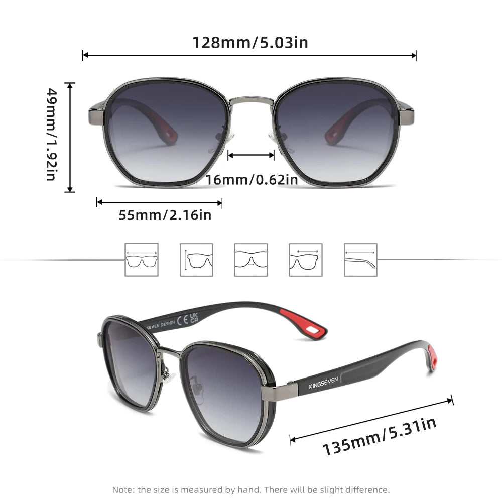 Óculos de Sol Masculinos Polarizados UV400 // Retrô / Luxuosos / Fashion / Femininos // Armação Redonda // Casual // Antirreflexo
