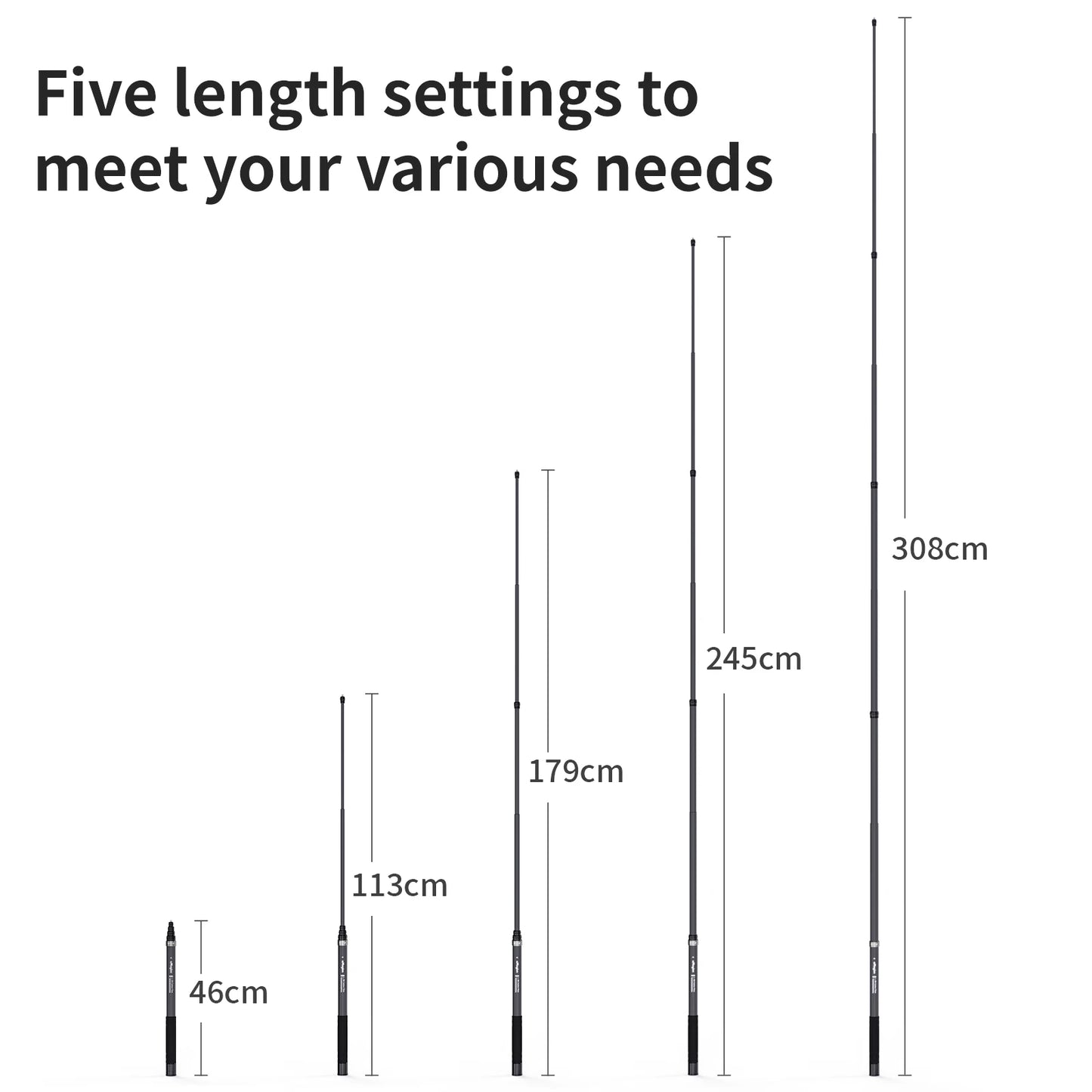 Bastão de Selfie Invisível aMagisn 3M // Monopé Estendido de Fibra de Carbono // Bastão longo de 3M