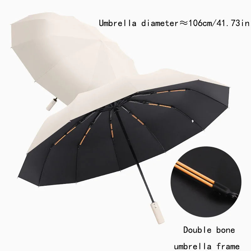 Guarda-chuva Reforçado c/ 24 Varetas // Guarda-Chuva Resistente e Durável // À Prova de Vento // Guarda-Chuva c/ Proteção UV p/ Dias Ensolarados.