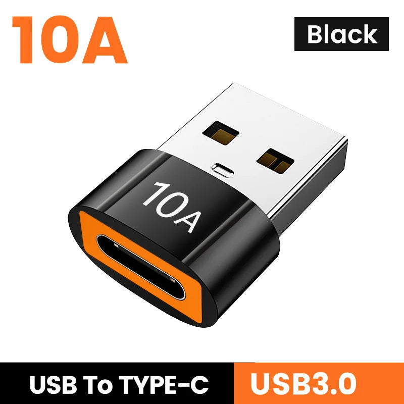 Adaptador USB 3.0 OTG 10A para Tipo C USB // Fêmea para Tipo C // Macho Adaptador de Carregamento Rápido OTG USB C // Para Xiaomi Samsung Laptop PC