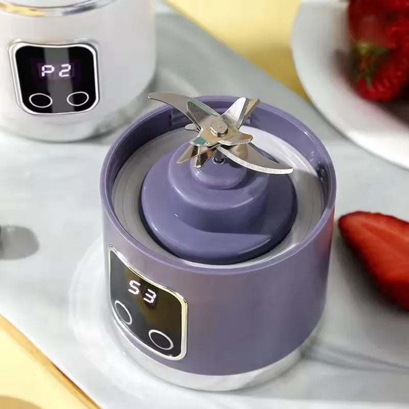 Novo Mini Espremedor Elétrico // Copo de Suco c/ Motor Potente // Gelo Picado // Grande Capacidade / 450ml // Display Digital //