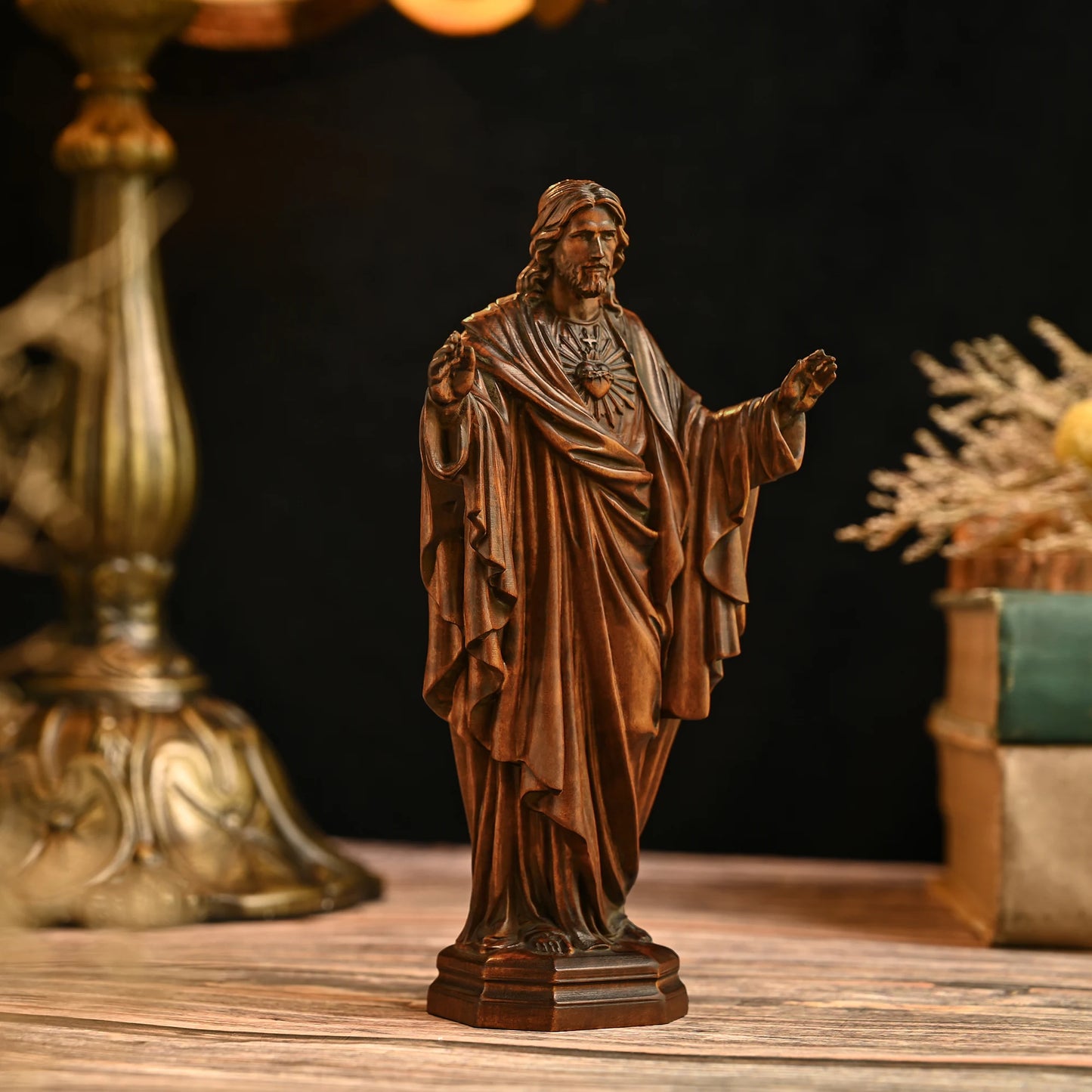 Escultura em Madeira Maciça // Artesanato YS Estátuas e Ornamentos // Acessórios de Escritório // Decorações Transfronteiriças e Criativas Feitas à Mão