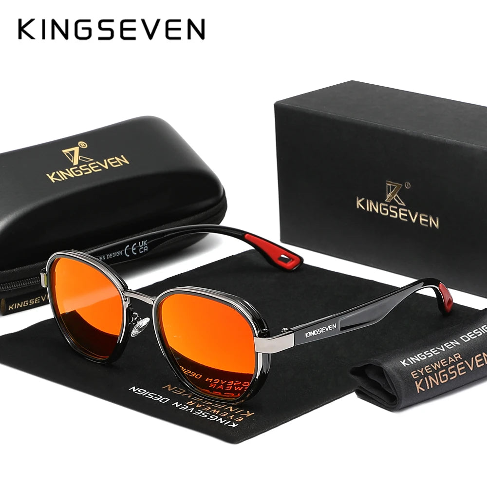 Óculos de Sol Masculinos Polarizados UV400 // Retrô / Luxuosos / Fashion / Femininos // Armação Redonda // Casual // Antirreflexo