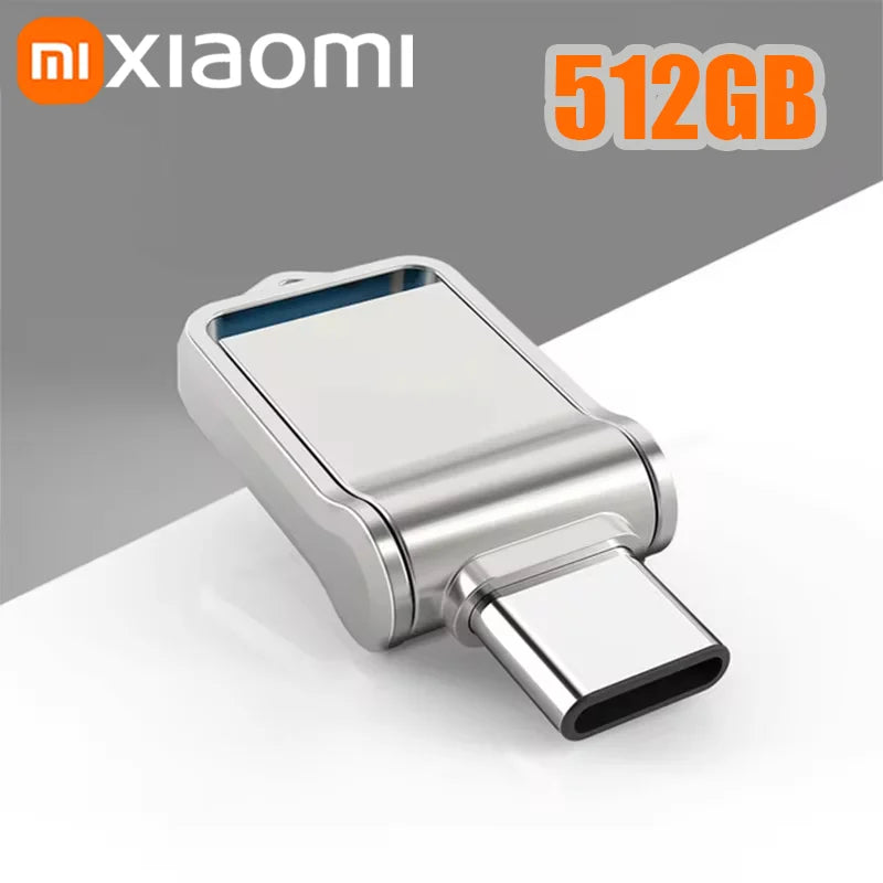Pen Drives USB de Metal USB 3.2 de Alta Velocidade Xiaomi 2TB // Para Celular / Computador // Transmissão Mútua, Interface Tipo C // Portátil U-Disk