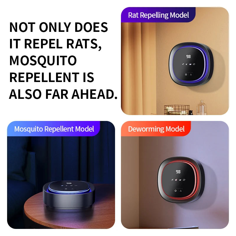 Repelente Ultrassônico de Mosquitos // Repelente de Insetos e Ratos // Repelente Doméstico de Pássaros // Repelente Eletrônico de Pragas por Ondas de Luz, PestReject Garden
