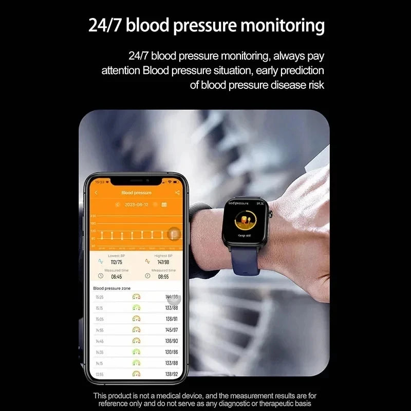 Novo 2025 ECG+PPG Relógio Inteligente de Grau Médico Feminino // Açúcar no Sangue // Lipídios no Sangue // Ácido Úrico // Rastreador de Saúde Menstrual // Smartwatches