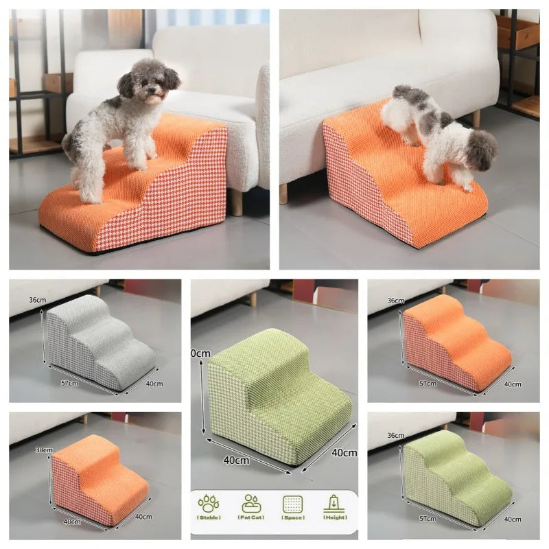 Escadas p/ Animais de Estimação 2/3 Camadas // Antiderrapantes // Destacáveis // Laváveis // Adequado para Cães Pequenos / Cães Idosos // Suprimentos para Animais de Estimação