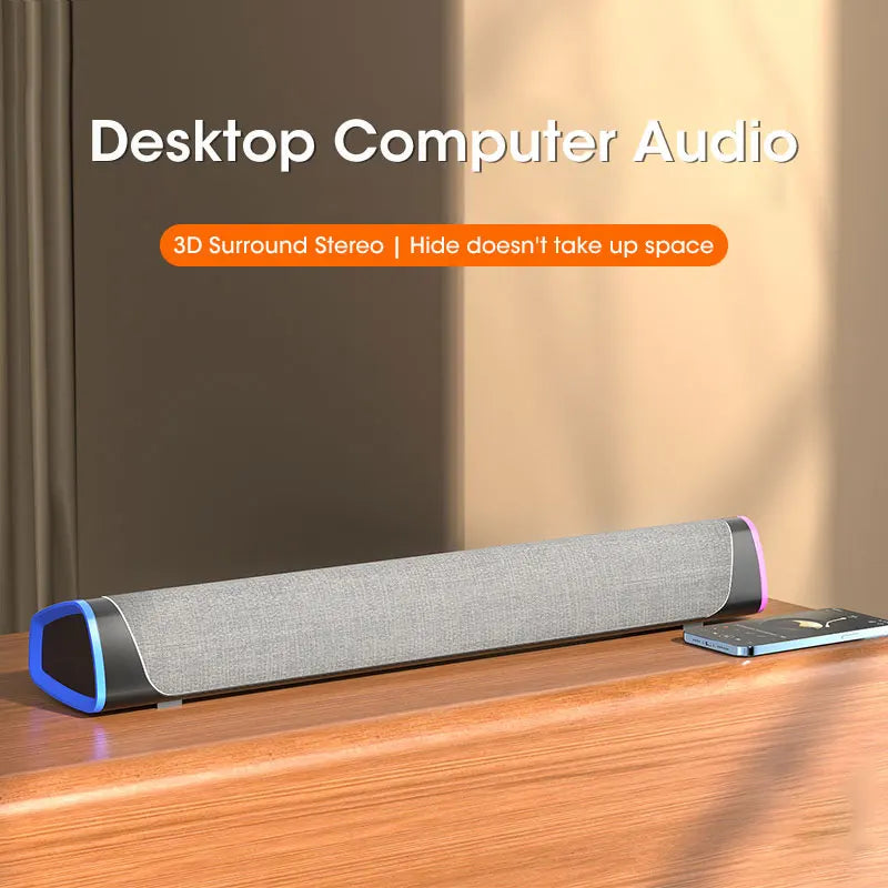 Barra de Alto-Falante Estéreo Som Subwoofer Bluetooth // Alto-Falante para Macbook / Laptop Notebook // PC Music Player Alto-Falante com Fio