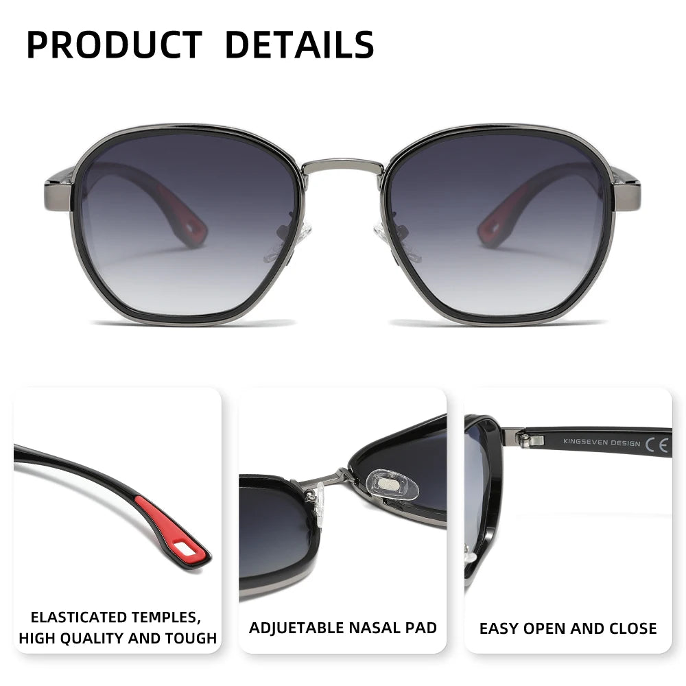 Óculos de Sol Masculinos Polarizados UV400 // Retrô / Luxuosos / Fashion / Femininos // Armação Redonda // Casual // Antirreflexo