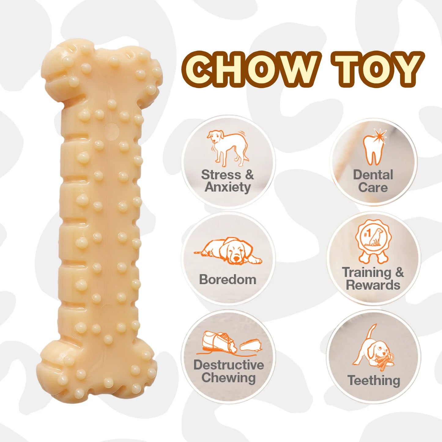 Brinquedos de Mastigar p/ Cães // Brinquedos p/ Cães com Mastigação Agressiva // Ossos Indestrutíveis p/ Cães Pequenos // Manteiga de Amendoim