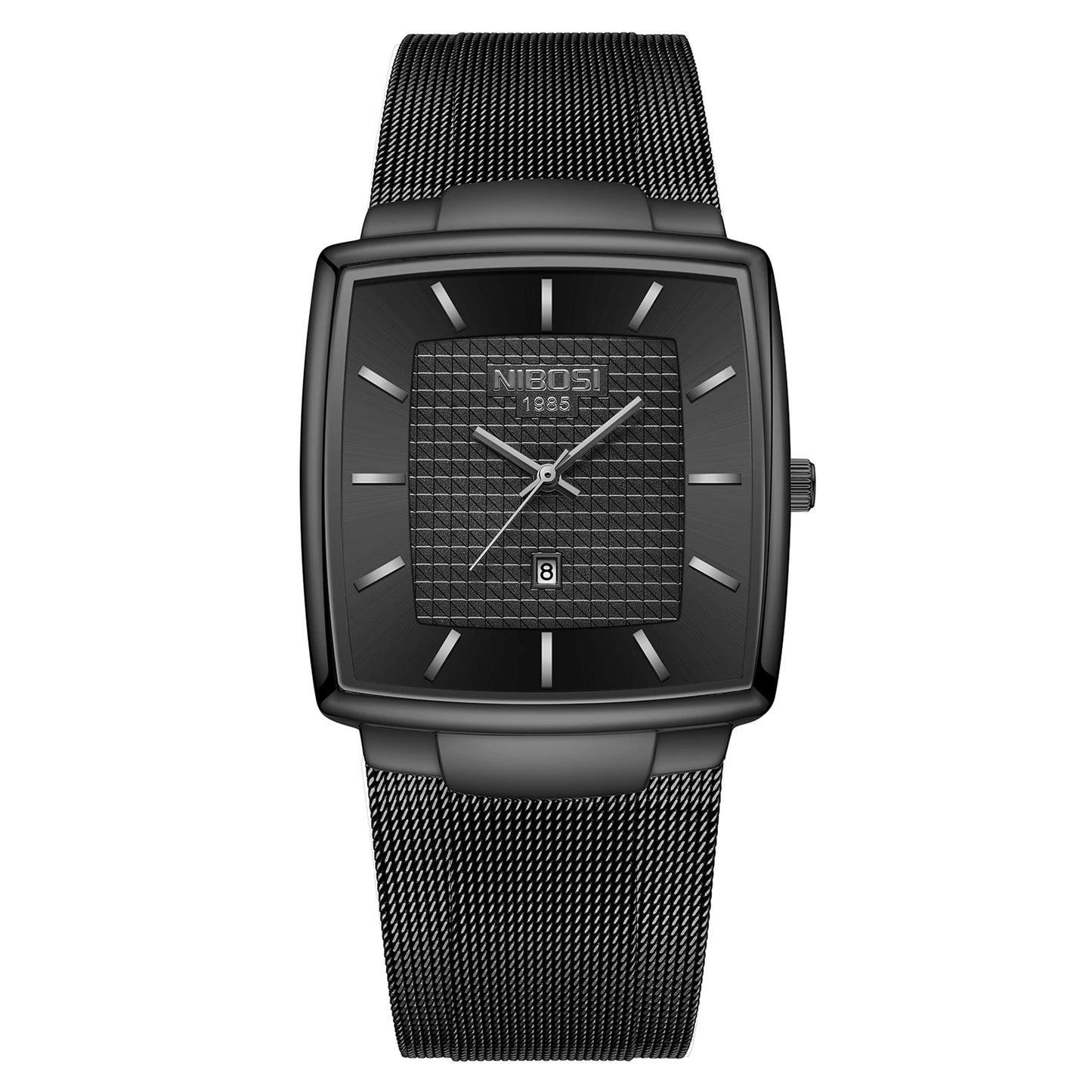Relógios NIBOSI da Moda p/ Homens // Pulseira de Aço Inoxidável // Relógio Esportivo de Quartzo // Data Ultra Automática // Relógio Casual à Prova d'Água // Relógio Masculino