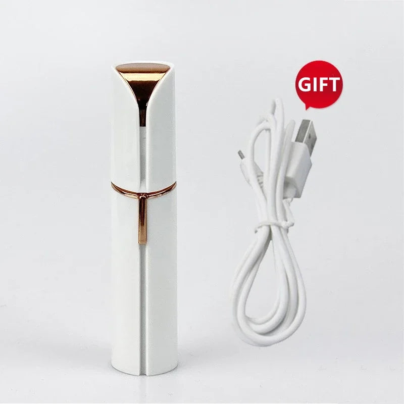 Novo Depilador Facial Batom // Depilador Barbeador USB // Aparador Elétrico de Sobrancelhas // Removedor de Pelos Femininos Mini Barbeador Depilador