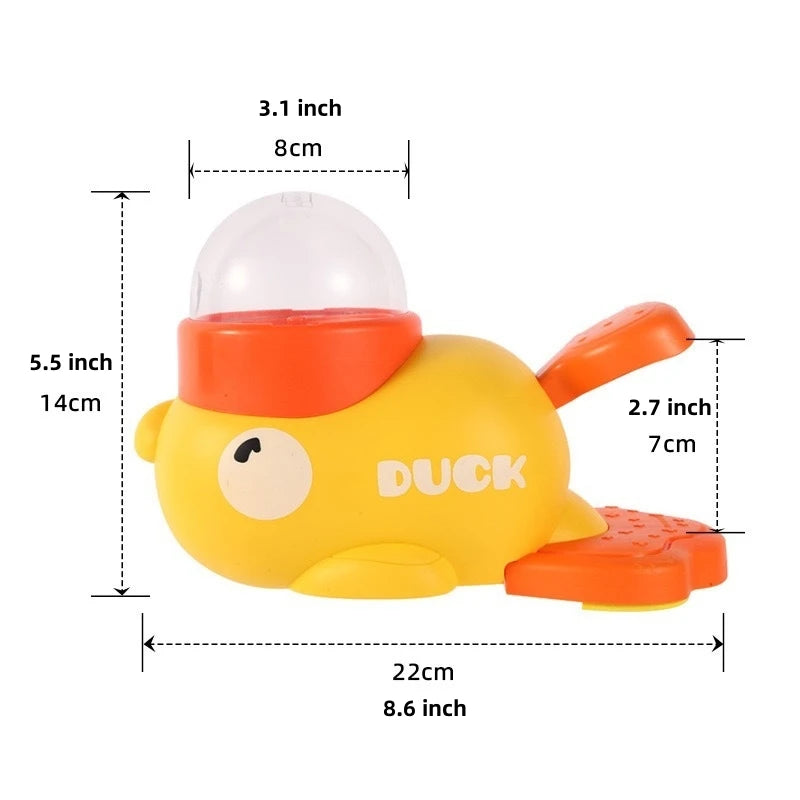 Lançador Patinho Amarelo // Brinquedos p/ Gatos // Auto-prazer e Alívio do Tédio // Palito para Gatos // Petiscos p/ Animais de estimação // Liofilizado // Brinquedo Anti-Vazamento de Comida p/ Gatinhos