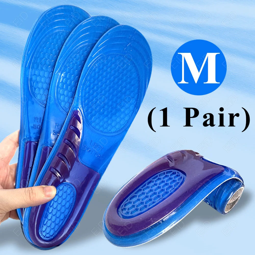Palmilhas de Silicone p/ Sapatos // Palmilha de Suporte de Arco Ortopédico // Palmilha Macia p/ Calçados // Modelo Esportivo Antiderrapante // Sola de Sapato Unissex Tamanho Grande