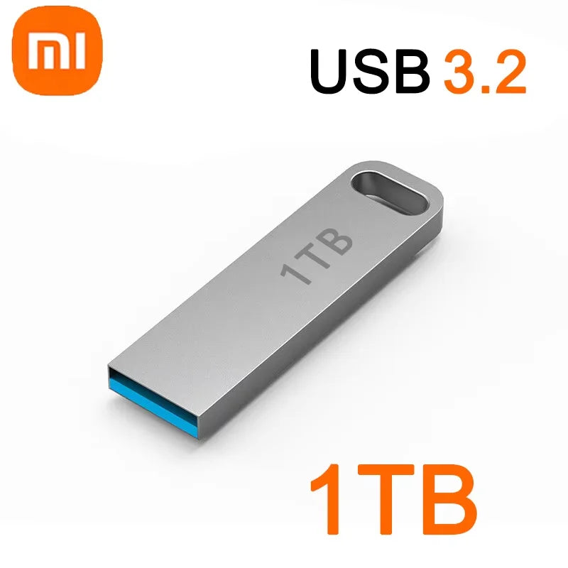 Pendrive Xiaomi 2TB USB 3.2 Flash Drives de Metal de Alta Velocidade // 1TB 512GB Unidade USB Portátil À Prova D'água Disco Flash de Memória Nova Chegada