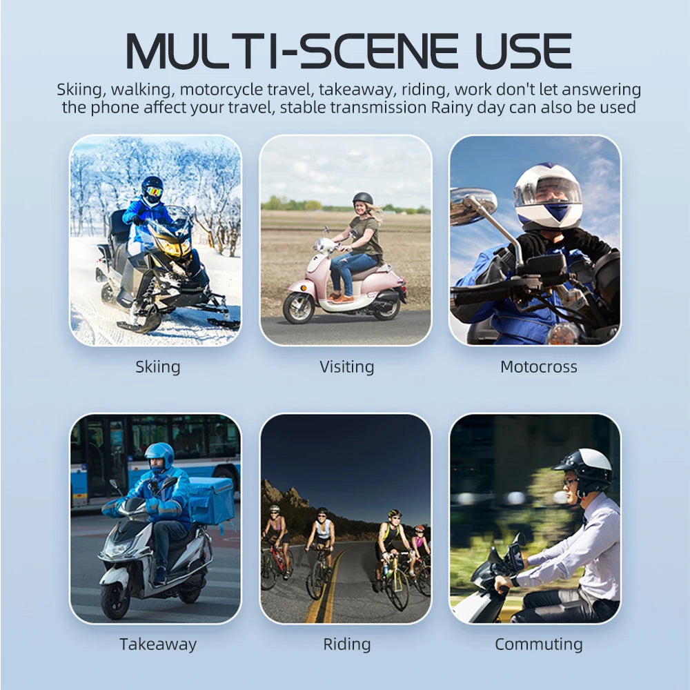 Fone de Ouvido Bluetooth 2000mah Kebidumei y10 // Para Capacete de Motocicleta // Super Longo // Modo de Espera sem Fio // Mãos-Livres // À Prova d' Água // Comunicação Segura!!!