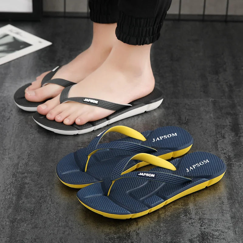 Chinelos OEIN de Massagem Masculino Flip Flops Moda // Tamanho Grande 39-48 // Casual Slides Masculino Anti Deslizamento // Chinelos de Praia