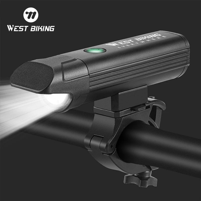 Faróis de Bicicleta Antirreflexo WEST BIKING IPX6 // À Prova d'Água Recarregável // Luz Frontal de Bicicleta MTB LED