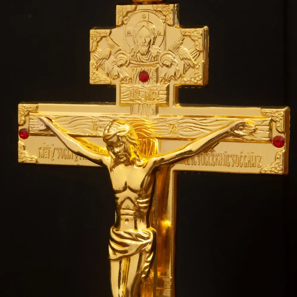Lâmpada de Óleo de Mesa HTISOK p/ Vigília Ortodoxa // Lâmpada de Óleo de Metal c/ Design de Jesus Ortodoxo // Para uso em Adoração Doméstica