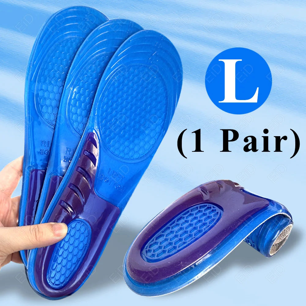 Palmilhas de Silicone p/ Sapatos // Palmilha de Suporte de Arco Ortopédico // Palmilha Macia p/ Calçados // Modelo Esportivo Antiderrapante // Sola de Sapato Unissex Tamanho Grande