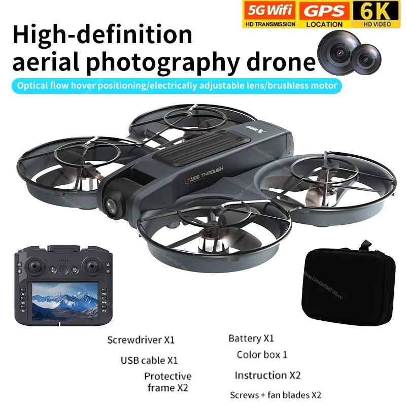 NOVO Drone X266 Original 8K WIFI / GPS // Fotografia Aérea Profissional HD // Controle Remoto Aeronave // HD Câmera Dupla // Quadricóptero Brinquedo UAV